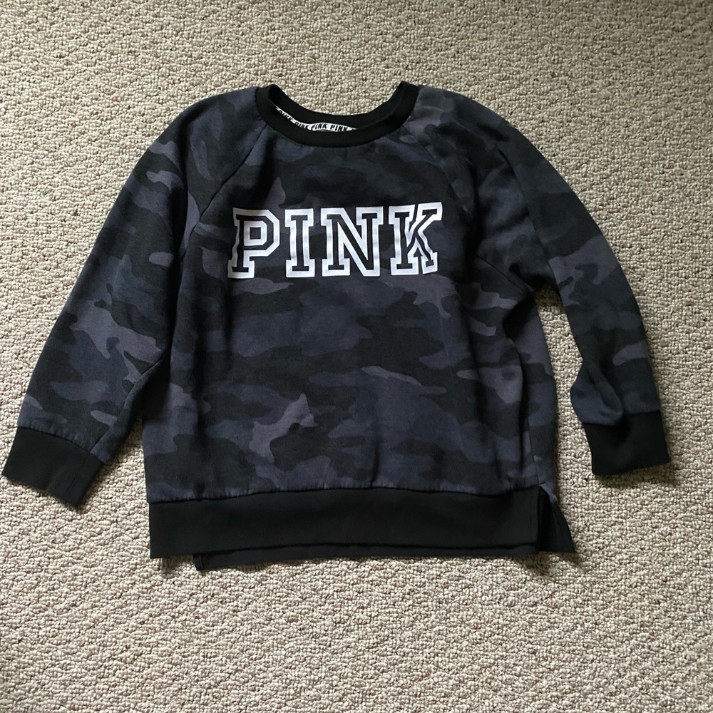Victorias Secret PINK camo crew